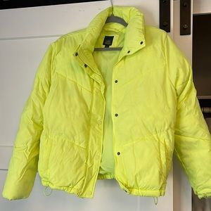 Wild Fable Neon Green Puffy Coat